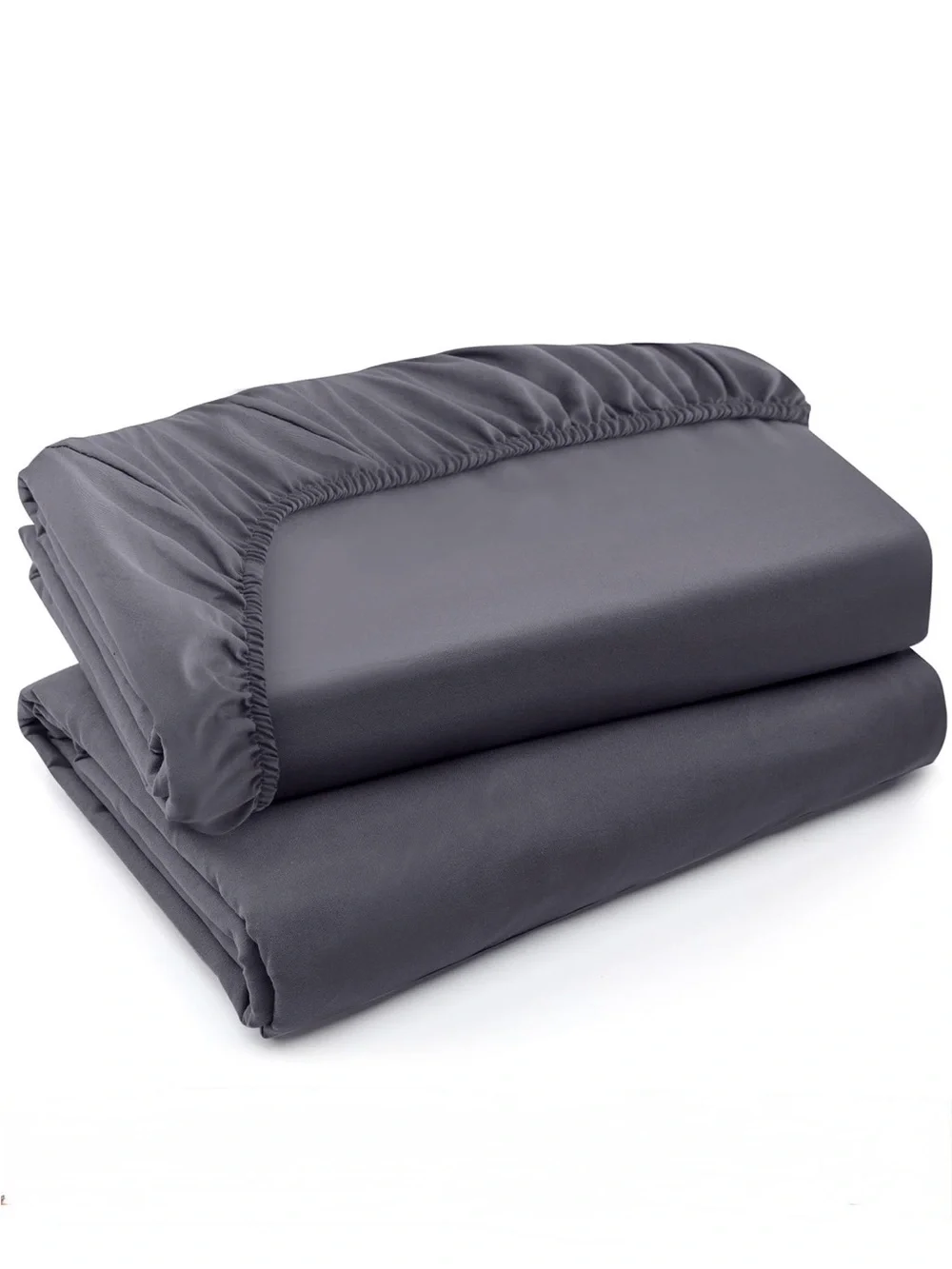 TWIN XL or SPLIT KING Charcoal Grey Fitted Sheet Elastic Corner Bedding